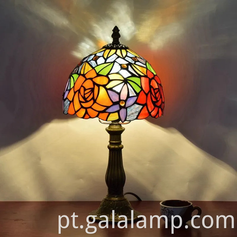 Lâmpada de mesa de vidro elegante para quarto e sala